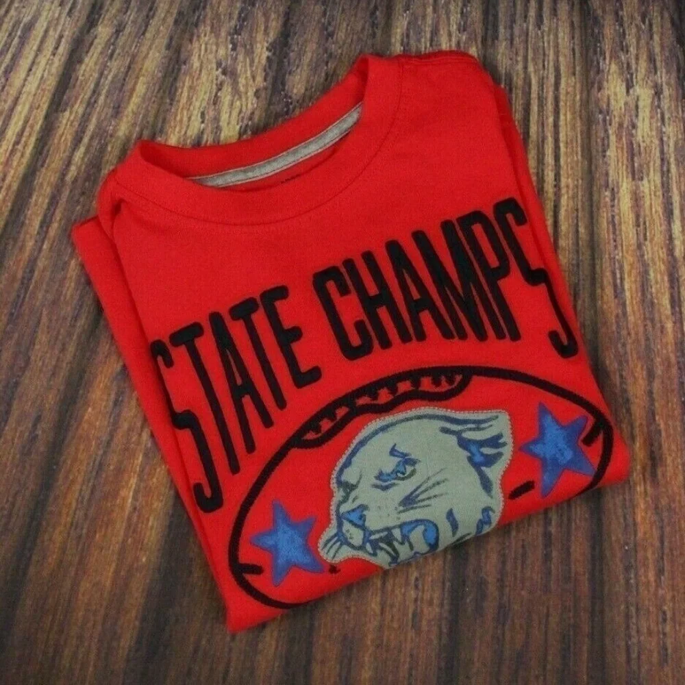 NEW! GYMBOREE Long Sleeve T-Shirt Boys 6 Layered Look Football Graphic Red Blue